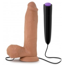 Кофейный вибратор 8 Inch Vibrating Cock - 20,3 см.